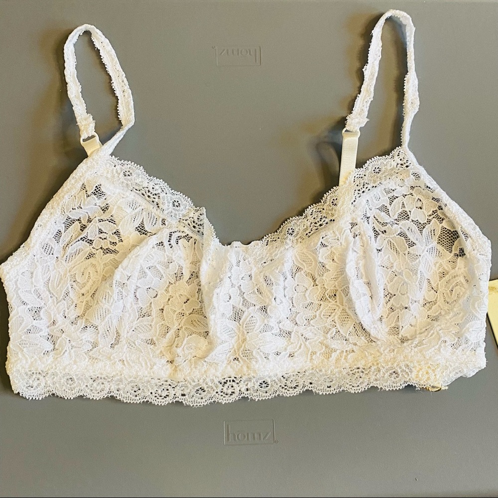 Elan White Lace Bra Bralette